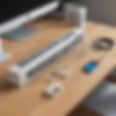 Innovative cable organizer on desk