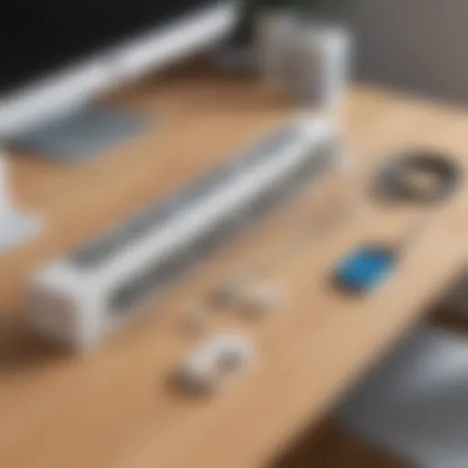 Innovative cable organizer on desk