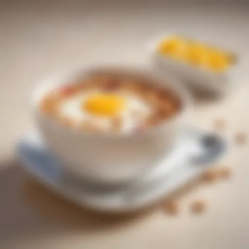 Modern breakfast bowl with milk compartment