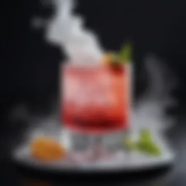 Innovative dry ice cocktail presentation