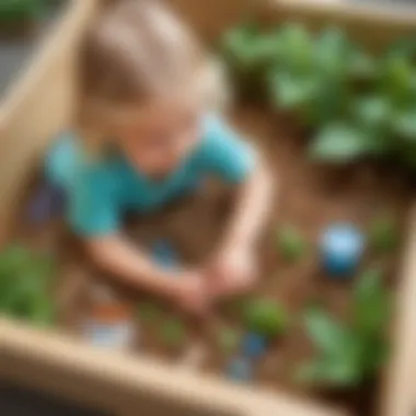 Nature Exploration Sensory Play Preschooler exploring nature through a sensory bin