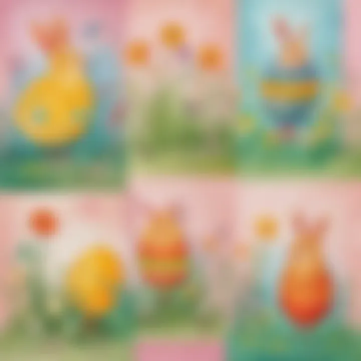 Handmade Easter cards with cheerful designs