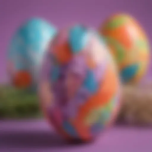 Colorful paper Easter egg decorations