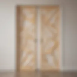 Innovative hingeless door with geometric pattern