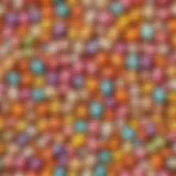 Colorful Easter eggs filled with candies and treats