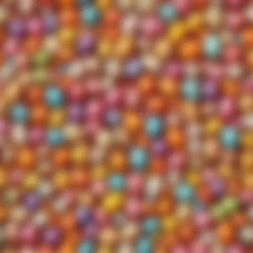 Colorful Easter eggs filled with candies and treats