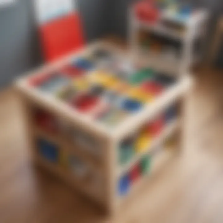 Lego Storage Table with Built-In Compartments