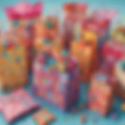 Colorful party bags filled with creative goodies for kids
