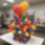 Innovative party balloon sculpture centerpiece