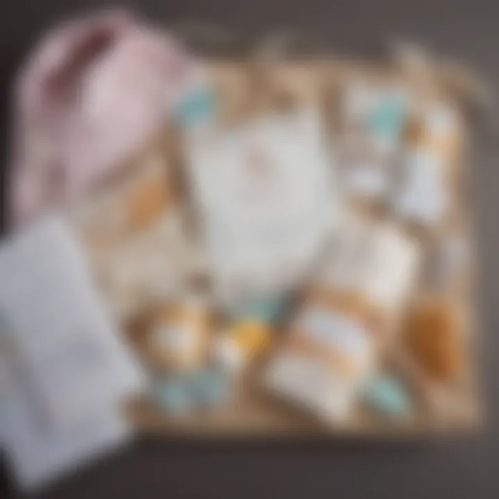 Personalized keepsakes for children in a beautifully arranged goodie bag