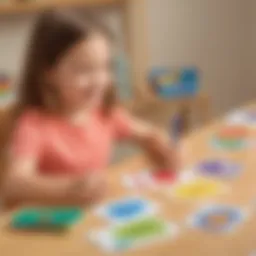 Colorful flashcards displaying sight words