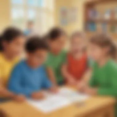 Interactive Scavenger Hunt for Sight Word Recognition Children participating in a sight word scavenger hunt