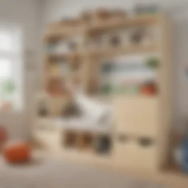 Multi-functional storage furniture in a playroom