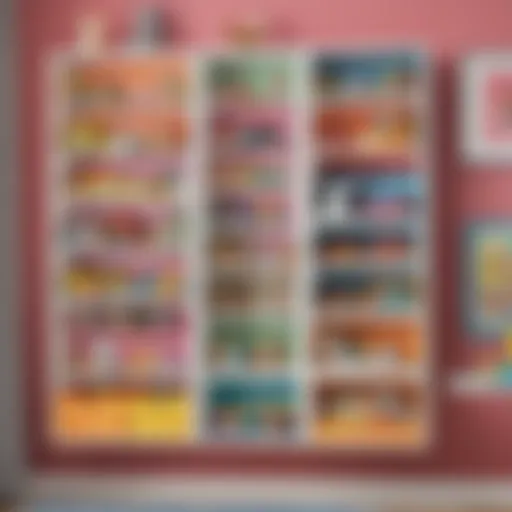 Colorful wall-mounted toy storage solutions