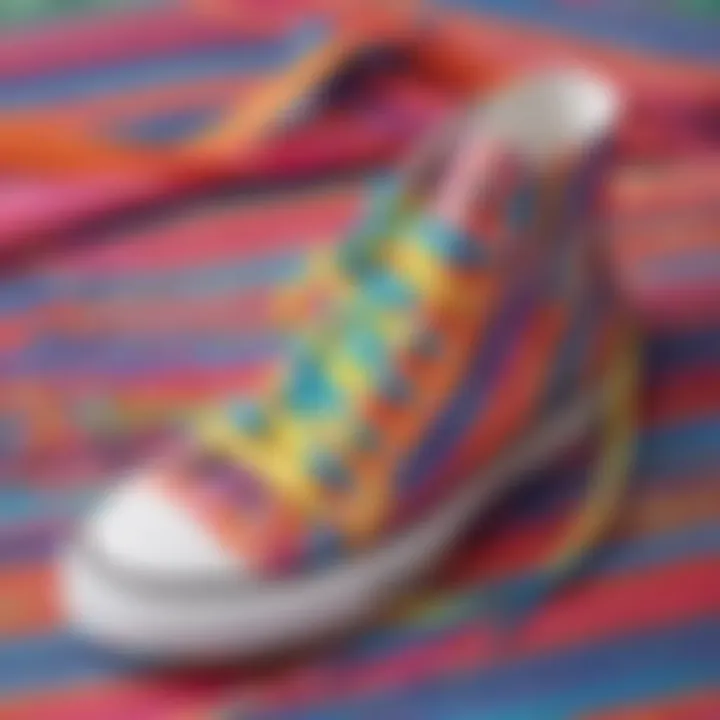 Colorful Fabric Wrapped Shoe Laces
