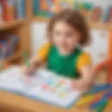 Colorful educational worksheets for preschool children