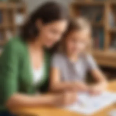 Parental Engagement in Learning Parental involvement in educational activities with worksheets