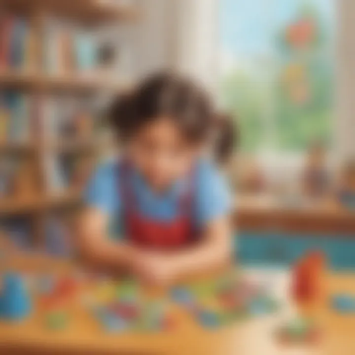 Interactive puzzle activity sheet for young learners