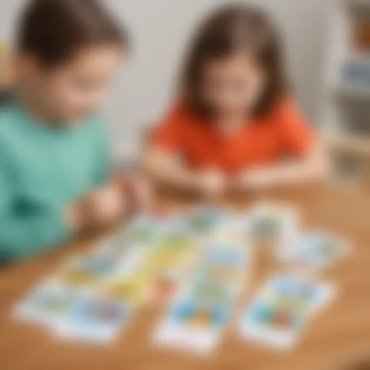 Colorful interactive flashcards displaying sight words.