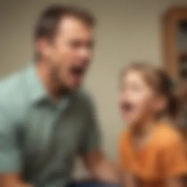Effective Parental Responses to Tantrums Parent calmly responding to a child's outburst