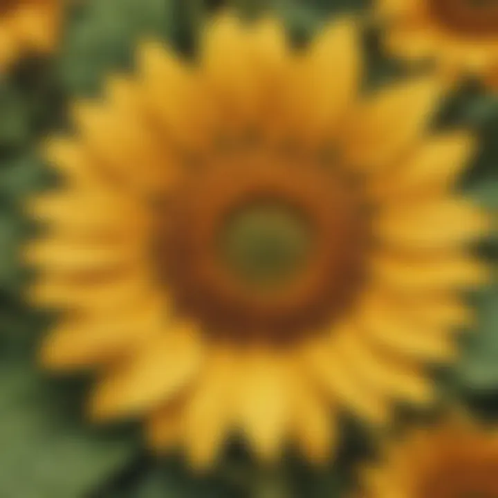 Detailing the intricacies of sunflower petals
