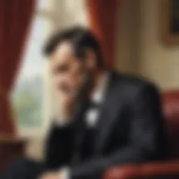 Abraham Lincoln in a contemplative pose