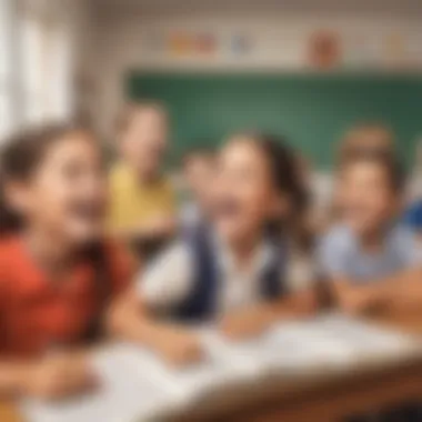 Learning Through Laughter in the Classroom A classroom scene with children enjoying humor