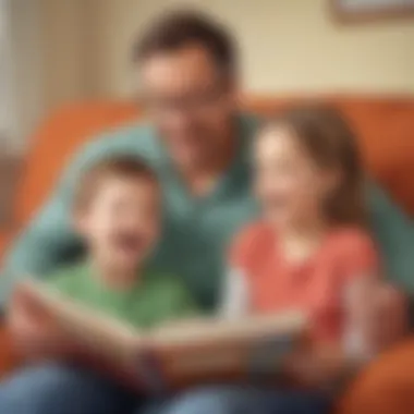 Bonding Over Jokes Between Parent and Child A parent reading jokes to their child
