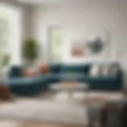 Sleek and modern sectional sofa in elegant living room setting