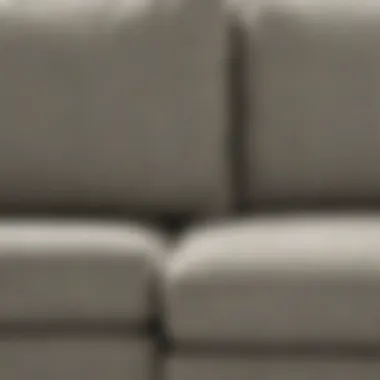 Customization Fabric Options for Joybird Sectional Couch Close-up of Joybird sectional couch fabric options highlighting customization