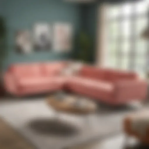 Elegant Joybird sectional couch showcasing modern design and plush seating