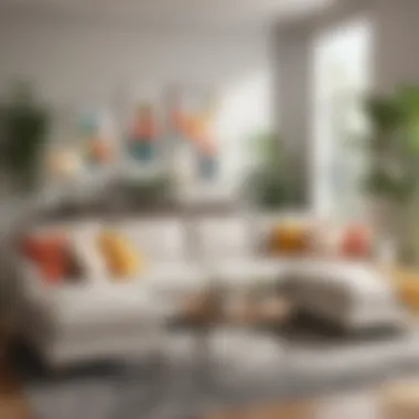 Functionality of Joybird Sectional Couch in Modern Living Joybird sectional couch in a stylish living room setting emphasizing functionality