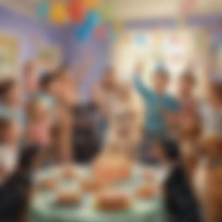 Children engaged in fun activities with their dogs at a birthday party