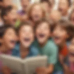 Kids laughing at a joke