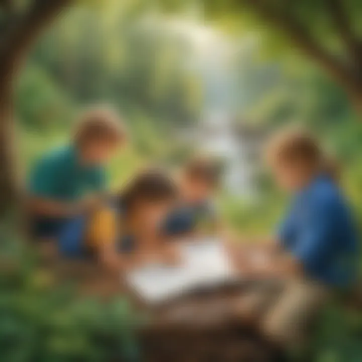 Kids Engaged in Nature Exploration