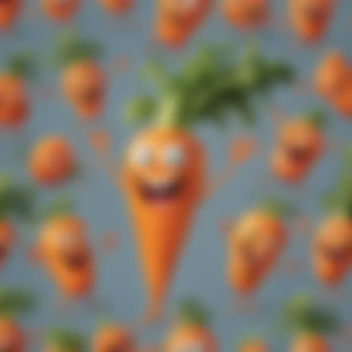 Silly Vegetable Characters Cracking Jokes