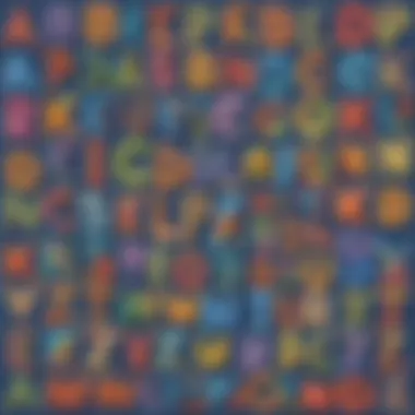 Vibrant Alphabet Learning Colorful alphabet letters for kindergarten literacy learning