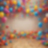 Colorful decorations for a kindergarten party
