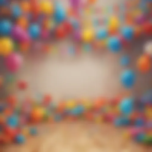 Colorful decorations for a kindergarten party