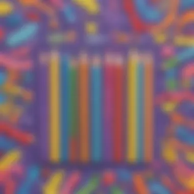 Illustration showing colorful sight word tracing worksheets for kindergarten