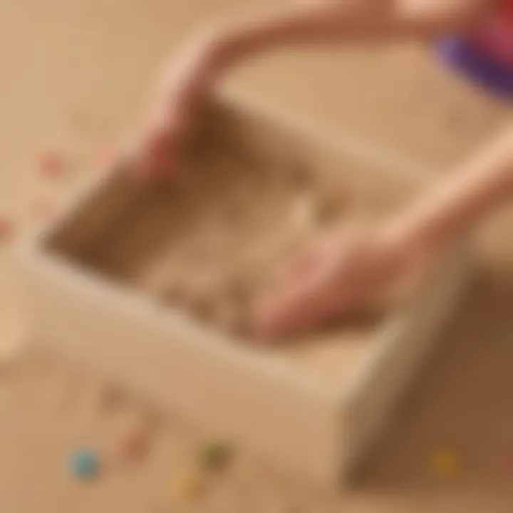 Kinetic sand box with lid - Enhances fine motor skills