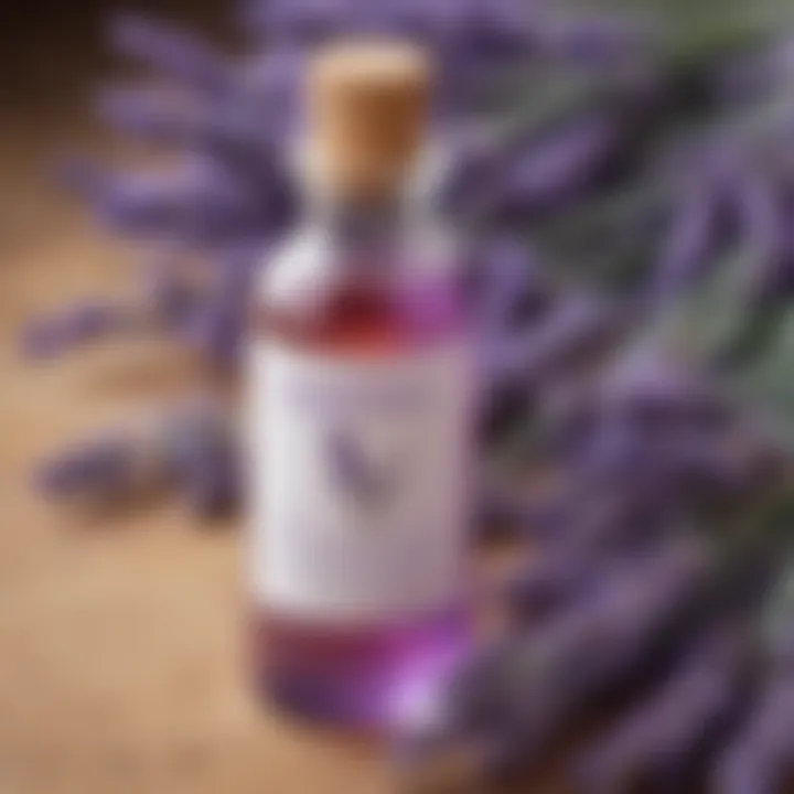 Lavender Oil Bottle with Fleas Deterred