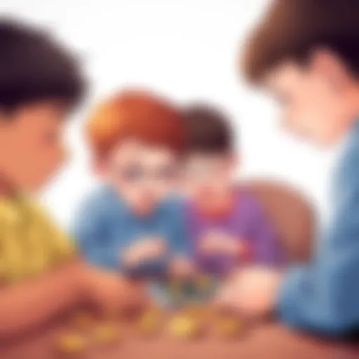 Interactive learning session with coins