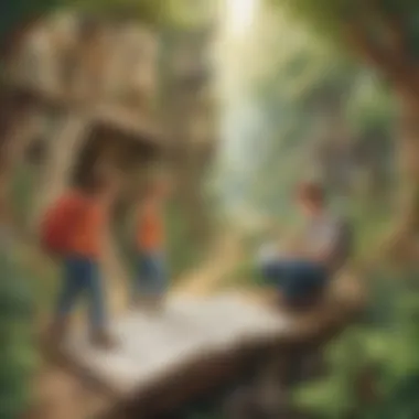 Illustration depicting the learning journey and growth in vocabulary for young learners
