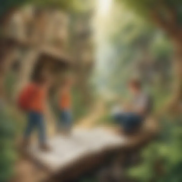 Illustration depicting the learning journey and growth in vocabulary for young learners