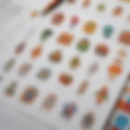 Creative layout of printable worksheets showcasing various subjects