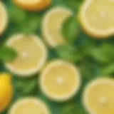 Lemon Slices and Mint Leaves