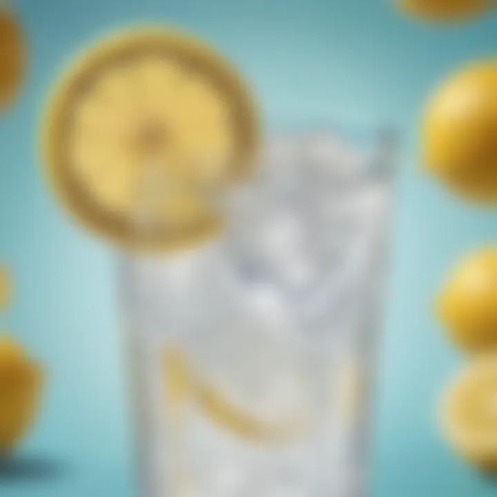 Lemonade Glass with Ice