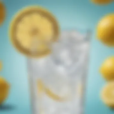 Icy Lemonade Glass Cooling in Style Lemonade Glass with Ice