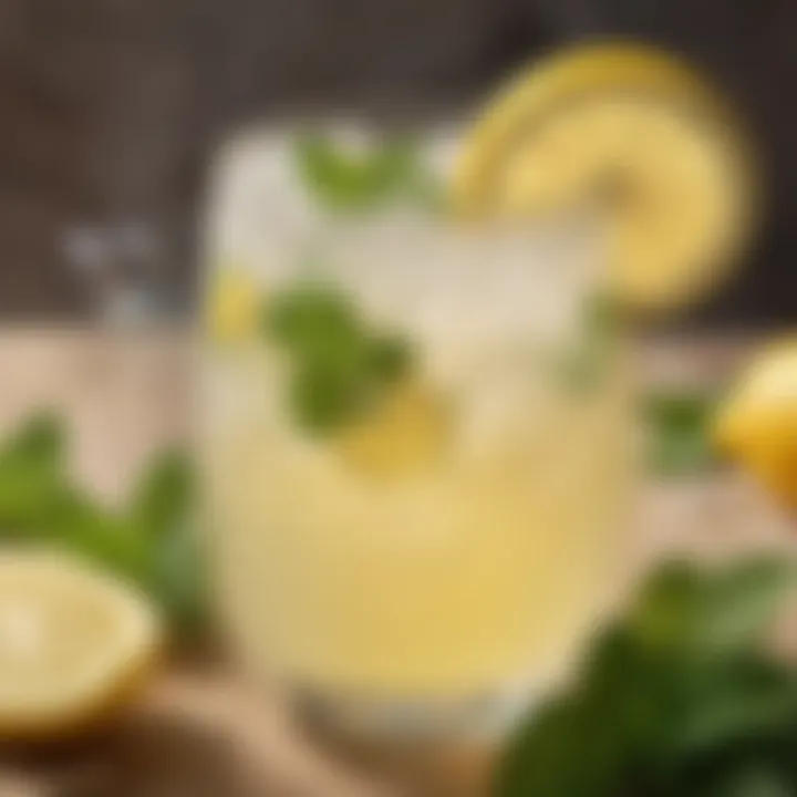 Lemonade Garnished with Mint